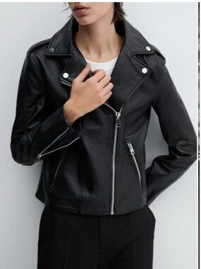 ModCloth Black Faux-Leather Motorcycle Jacket Sz 2X